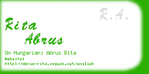rita abrus business card